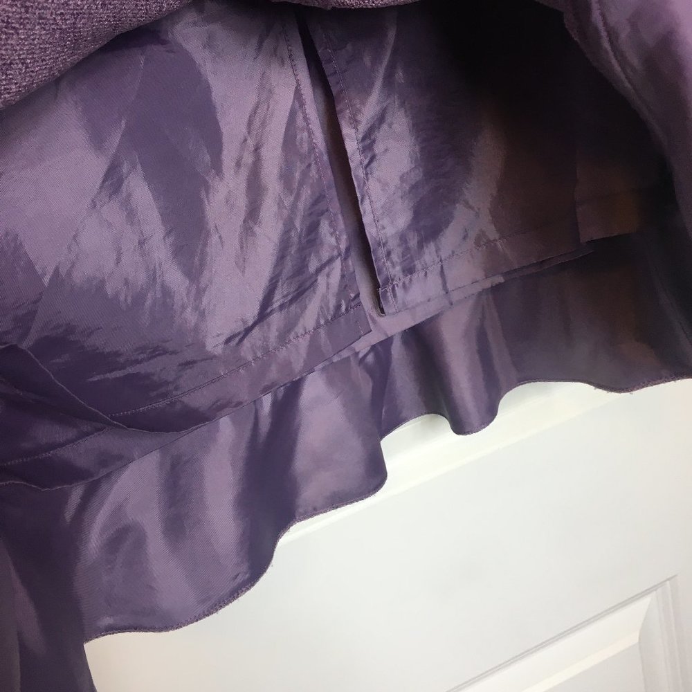 Kasper Purple Retro A-Line Peplum Hem Skirt 10P - Picture 5 of 7